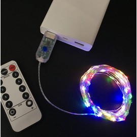 Fantasee Copper Wire String Lights USB Powered LED Fairy Lights 8 Modes with Timer Remote Control for Home Bedroom Birthday Party Wedding Christmas Festival Decor (Multi-Colored, 16.4ft 50leds)