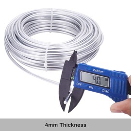 Benecreat Total Length of 6.3 ft (16 m) Wire Diameter 0.2 inch (4 mm) Silver Aluminum Wire, Ornaments, Gardening, Figurine, Florist Decoration, Crafts, Auxiliary Materials, Handicrafts