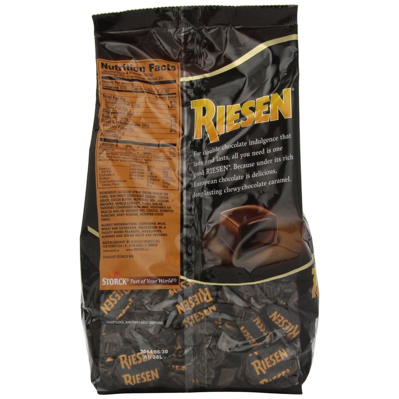 RIESEN Chewy Dark Chocolate Caramel Candy, 30 Ounce Bags (Pack