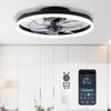 STERREN 20'' Modern Low Profile Ceiling Fan with Light, Bedroom