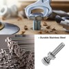 M METERXITY 4-Pack Hex Head Screw Bolt with Nuts Flat