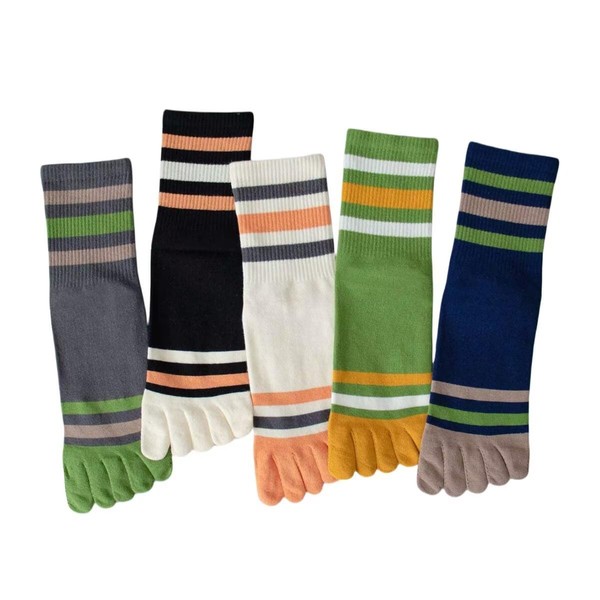 Lifemaster Men's Five Toe Socks, Five Toe Socks, Crew Socks,