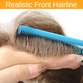 BEEOS SKINLIKE HD Lace Toupee Hair for Men, #18 Blonde 8x10 Inch Base Size Real Human Hair Mens Hair piece