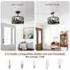 Sloped Rustic Semi Flush Mount Ceiling Light Fixture,3-Light Round E26