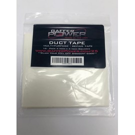 Gaffer Power Transparent Duct Tape - Heavy Duty, Weather-Resistant | 4" x 4" Clear Tape for Patching, Sealing, Repairs & Mounting | Ideal for Home, Commercial & Industrial Use
