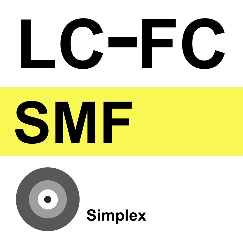 FC-LC Simplex Fibre Patch Cord, 9/125μm Single Mode, UPC, LSZH,