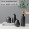 CEMABT Black Ceramic Vase Set - 4 Small Unique Vases