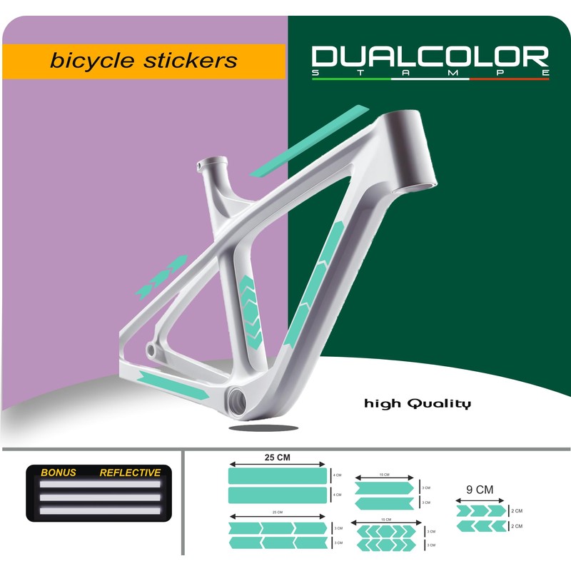 Set of 10 Bike Frame and Frame Stickers, Set of