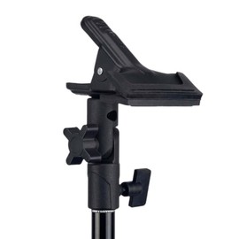 PIXAPRO Studio Reflector Clamp Background Holder 5/8 inch Stand Attachment -SMART TOOL MUST HAVE High Load Capacity Light Stand Assistant Rubber Pads