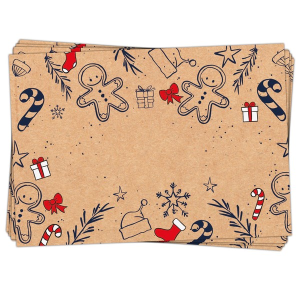 Logbuch-Verlag 25 Gift Stickers Christmas Name Stickers Gifts Christmas Red