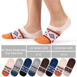 COOPLUS - Calcetines invisibles para hombre, 8 pares de calcetines de algodón de corte bajo, antideslizantes, casuales, invisibles, para barco