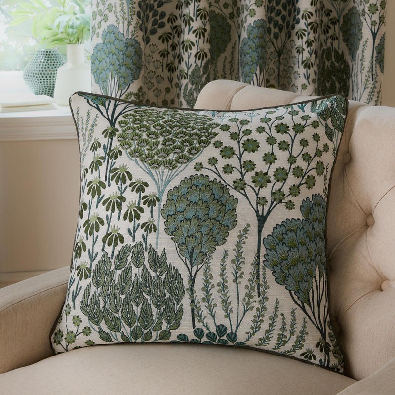 furn. Wylder Ophelia Cushion Cover – Reversible Botanical Floral Jacquard