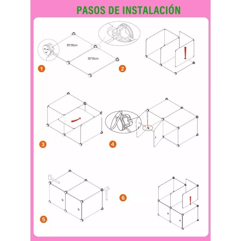 Comercio Armario Infantil Mueble Juguetero 8 Puertas 1 Colgante