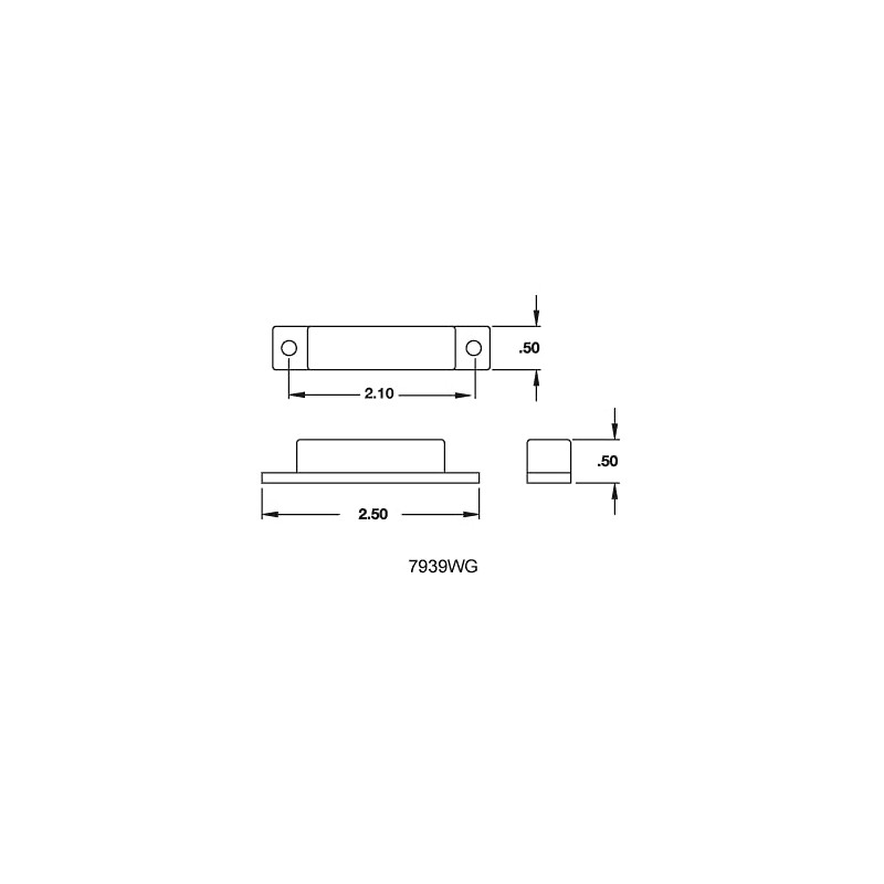 7939WG-WH - Ademco Surface Mount Contacts (White)