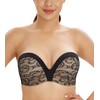 Lemorosy Women's Plus Size Anti-Slip Invisible Seamless Wireless Strapless Bra