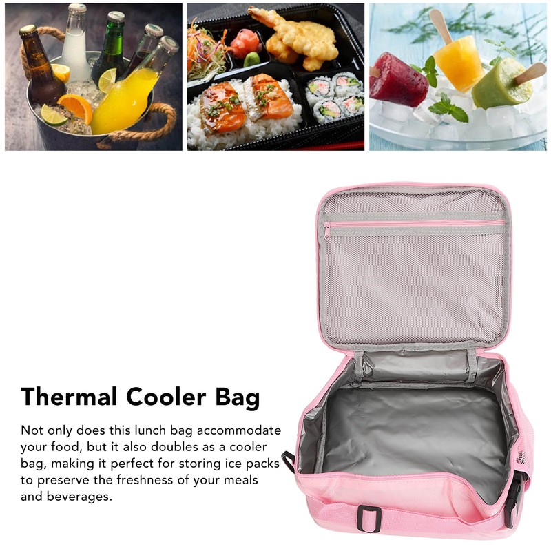 Lunch Bag Small Lunch Box Gradient Pink Reusable Leakage Proof