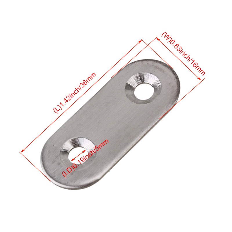 RDEXP 10pcs Stainless Steel Flat Corner Brace Brackets Mending Plates