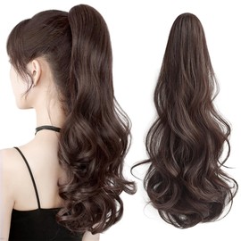 Hanzhuo Ponytail Point Wig Long Ponytail Wig Wig Curly Hair Extensions Wigs Hair Extensions Hair Vance Easy Clip On Women Dark Brown