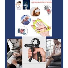 Bombinate Hand Grips, Set of 2, Grip Strength, Training, 11.2 - 132.3 lbs (5 - 60 kg),