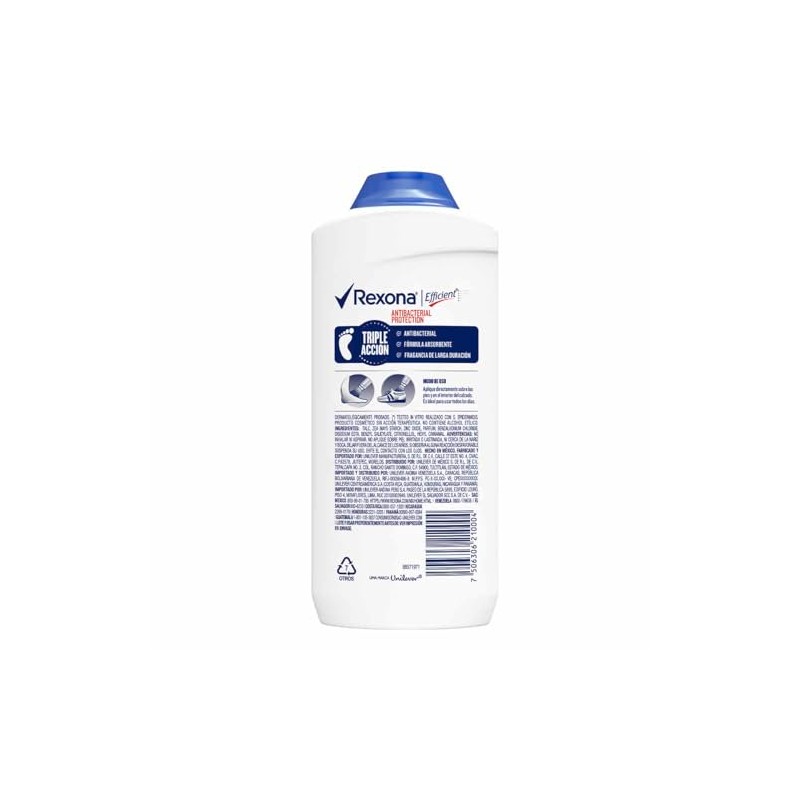 Rexona Efficient Desodorante Antibacterial para Pies en Talco Elimina Bacterias