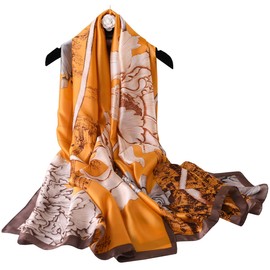 MAIRY Silk Shawls and Wraps Fashion Large Scarfs Long Neck Wrap Scarves for Women UK Lightweight Ladies Scarf 180080