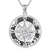 DONGHU Compass Necklace for Women Men 925 Sterling Silver Moissanite Compass Pendant Necklaces Birthday Graduation Anniversary Jewelry Gifts for Her Him
