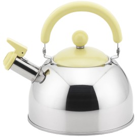 Yoshikawa SJ3418 Whistling Kettle, 4.9 gal (1.8 L), 60.6 fl oz (1,800 ml), Stainless Steel, Induction and Direct Flame Compatible, Japanese Color, Kettle, Tsubame Sanjo