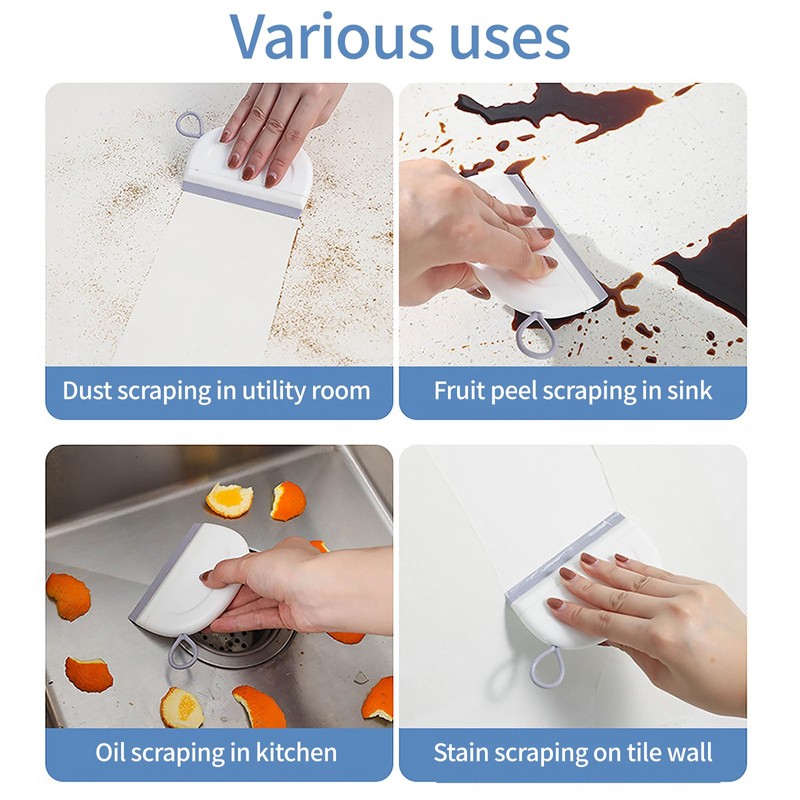 VZU 2PCS Shower Squeegee, Shower Scraper, Small Squeegee, Flexible Silicon
