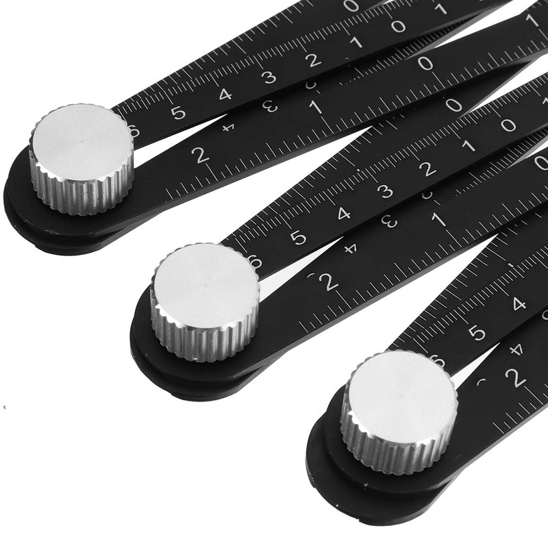ANCLLO Multi Angle Measuring Ruler 12-side Alloy Angle Finder Template