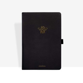Scribble & Dot® Bullet Planner - Dotted Journal | A5 Ultra Thick 160gsm Paper - Premium Dotted Journal for Artists and Creators, Includes Pen Test Pages (Gold Bee)