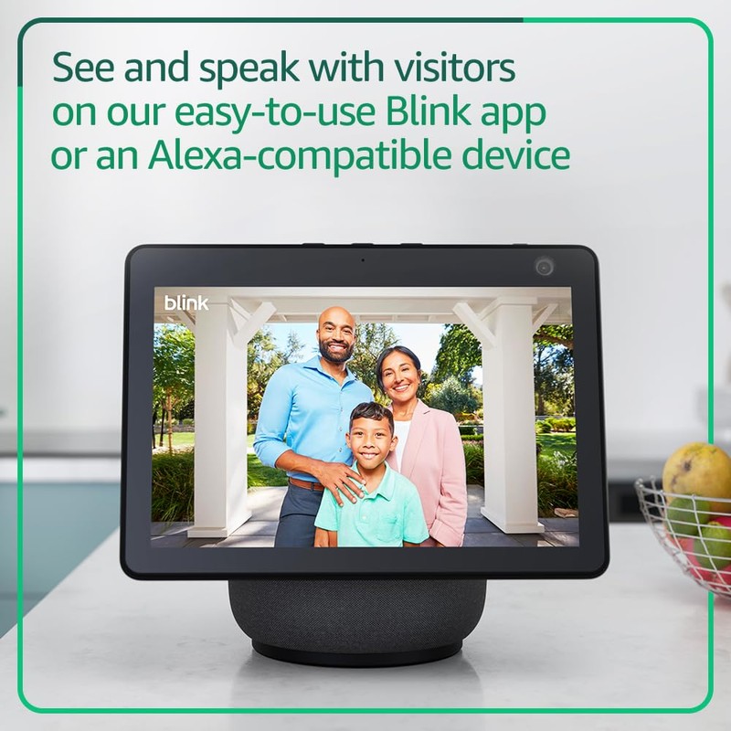 Blink Video Doorbell (newest model) – Head-to-toe HD view, two-year