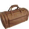 Amerileather Distressed Brown Leather 20-inch Dual Zippered Duffel