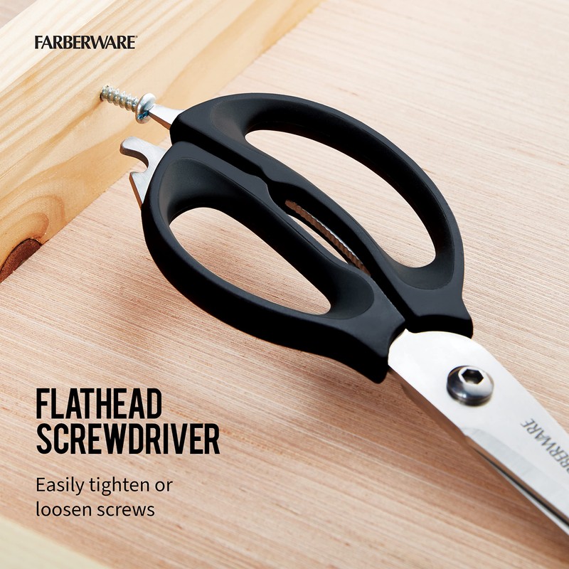 Farberware 4 in 1 Multipurpose Stainless Steel Kitchen Scissors with