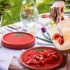 50 Pcs Disposable Tomato Shaped Paper Plates Party Decor, 8