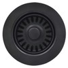 Black Polymer Drain Kitchen Sink Drain Assembly with 2 Removable