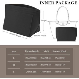 Organiser for Longchamp Bag, Multi-Pocket Felt Handbag Organiser, Handbag Organiser, Folding Tote Bag Organiser, Purse Organiser, Felt Organiser for Bags, Premium Bags Organiser