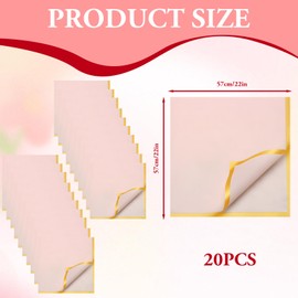 20 Counts Flowers Bouquet Wrapping Papers, Waterproof Flower Wrapping Paper Gold Edge Fresh Flowers Wrapping Paper for Bouquets Double Sided Flower Packaging Paper for Birthday Festival Wedding
