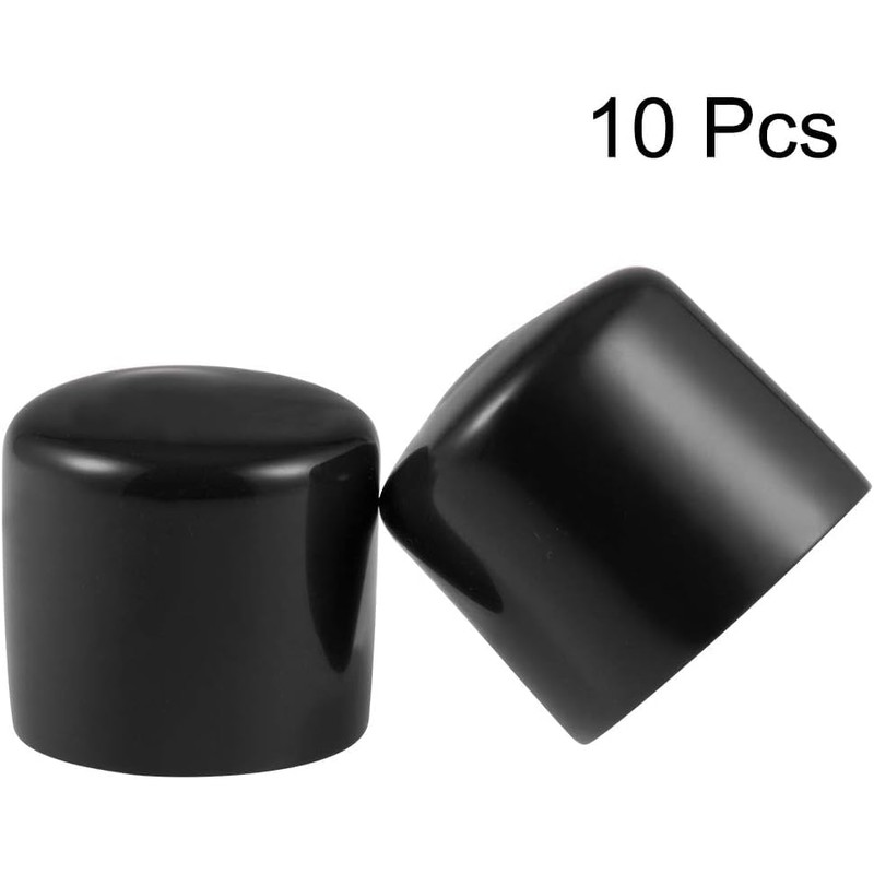 TA-VIGOR 10Pcs Rubber End Caps, 45mm ID Round Flexible Screw