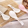 VanEnjoy Set of 4 Chinese/Japanese Ceramic Soup Spoons, Pink Cherry