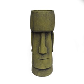 Christopher Knight Home Major Outdoor Easter Island Tiki Urn, Antique Green Finish