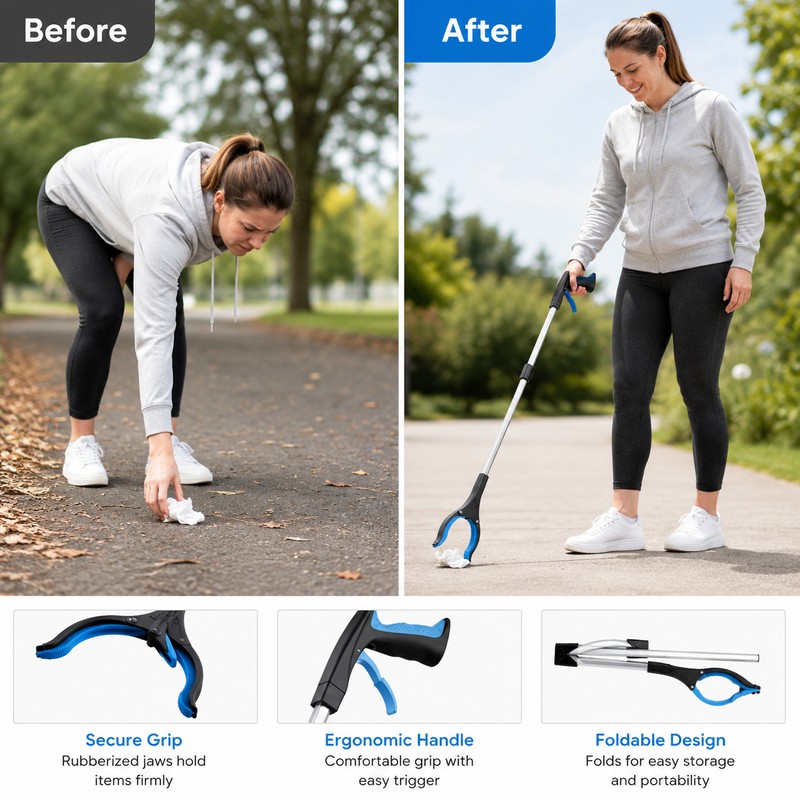 32-Inch Foldable Grabber Tool for Home & Outdoor Use –