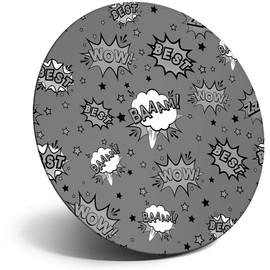 Destination Vinyl ltd Magnet for Refrigerator, Fridge BW - Comic Book Words Boys for Office, Cabinet and Whiteboard, Magnetic Stickers, 38778