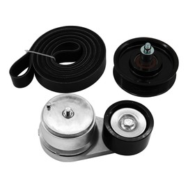 GLOCRORET 90K-38285 Serpentine Belt Tensioner & Idler Pulley Kit Compatible with 2003-2012 Dodge RAM 2500/3500/4500/5500 5.9L/6.7L, Sterling Bullet 45/55 2008-2010, Replace 38285 36315 K081264HD