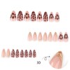 EYZOTSF Press on Almond Nails Medium Length Glossy Full Cover