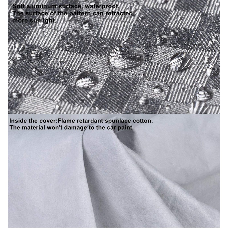 Kadooria Safe View Half Car Cover Top Waterproof/Windproof/Dustproof/Windshield Cover Snow