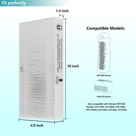 Lhari 2-Pack Type U HEPA Filter, Compatible with Honeywell HRF201B, HHT270, HHT270W, HHT290 and Febreze FRF102B, FHT190W, Remove Allergens and Reduce Odors