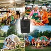 Folding shopping bag, supermarket trolley with two lightweight folding wheels,