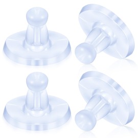 Xinjoduz Pack of 100 Earring Backs, Clear Soft Plastic Earring Backs Replacements Locking Secure Earring Backs for Droopy Ears Hypoallergenic Clutch Earring Backs for Heavy Earring Fishhook