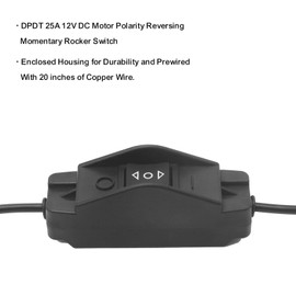 Recoil LAS1 DPDT 25A 12V DC Motor Polarity Reversing Momentary Rocker Switch