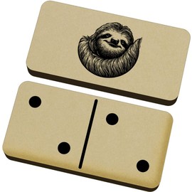 Azeeda 'Drawing of a Sloth' Domino Set & Box (DM00041409)